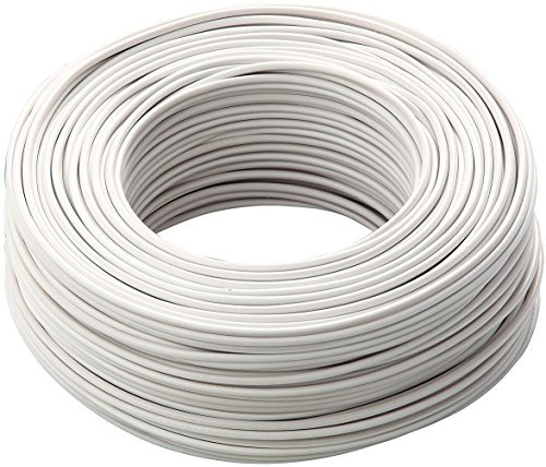 triveneta Cavo Elettrico Unipolare Filo Rame 1,5 2,5 4 6 Mm CPR Fs17 per Impianti Casa, Bianco, 1,5 MM