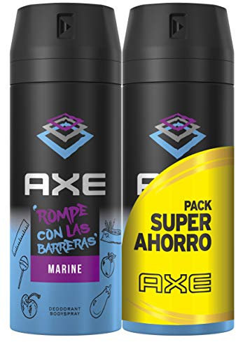 Axe Deodorant Marine Pack Duplo Sparsam, 2 Packungen à 2 x 150 ml (insgesamt 600 ml)