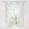 HongYa 1er-Pack Voile Gardine Transparenter Vorhang mit Schlaufen Wellen Druck H/B 245/140 cm Creme Braun