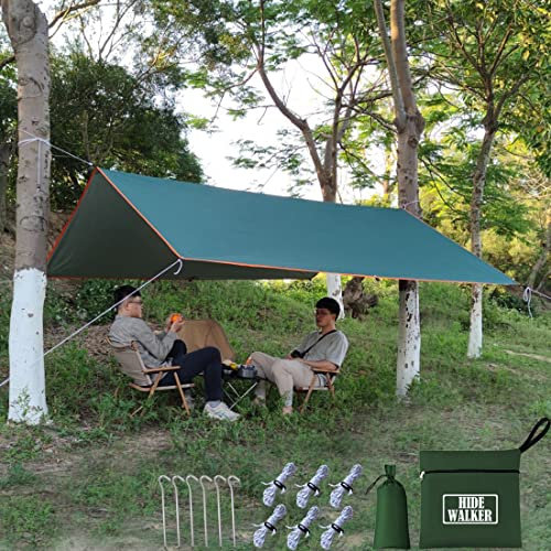 Camping Tarp 3X3 Ultraléger Bâche Anti-Pluie Imperméable Toile de Tente Anti-UV Ripstop Bache Bivouac Léger Portable La Protection Contre La Pluie La Neige Abri de Randonnée