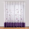 SIMPVALE 2 Pezzi Tenda per Interni, Viola 140x275 cm Tende per Finestre con Motivo a Floreale Ricamata, Tenda Semi Trasparente Voile con Occhielli per Camera da Letto e Salotto
