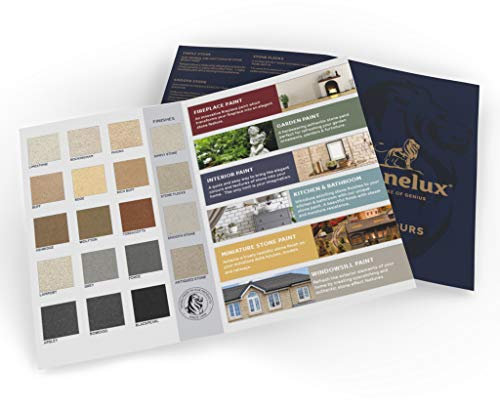 StoneLux 1 Litre Fireplace Stone Coating & 500ml Primer - Stone Effect Fireplace Paint (Colour Chart)