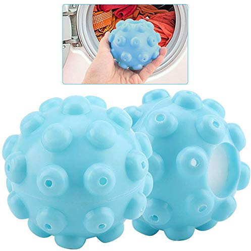 BESLIME wäschekugel für Waschmaschine - Bio Waschkugel,Wäscherei Ball,Kunststoff Trockner Bälle,Bunte Maschine Waschen Ball,2 pcs