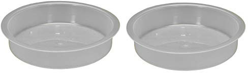 Plastic Round Bird Bath Bowl for Bird Feeding Stations (Pack of 2)