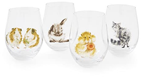 Wrendale Designs - 'Set of 4' Tumbler Glasses