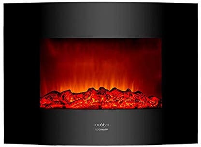 Cecotec 5365 - Chimenea electrica Decorativa de Pared Ready Warm 2200 Curved Flames