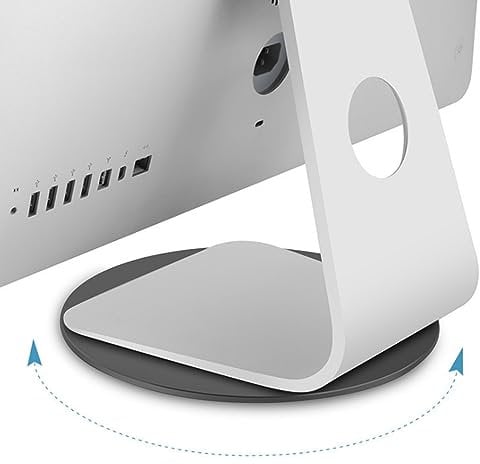 Garosa Monitor Drehteller, 360° Drehbar Rotationsmonitor Tv drehscheiben Monitor Drehplatte Ständer für PC-Monitor, IMAC-Display, Dia.22CM