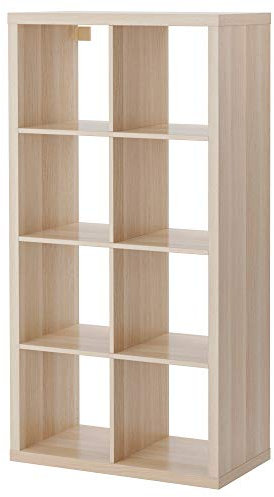 IKEA KALLAX Regal weiß gebeizt Eiche Optik (77x39x147cm) 8 Einlegeböden