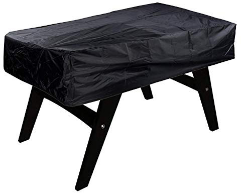 Tischfußball Abdeckung Schutzhülle, Wasserdicht Staubdichte Kickertische Abdeckung, Universal 420D Oxford Rechteckig Fußball Tischabdeckung Für Innen Außen Patio Gartenmöbel, 160x115x50CM, Schwarz