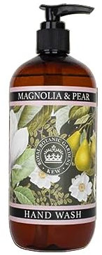 The English Soap Company Kew Gardens Magnolia and Pear Hand Wash - Luxury Vegan Hand Wash Enriched with Aloe Vera and Vitamin E - Floral Fruity Scent, Cruelty-Free, Made in England - 500ml
