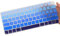 MUBUY Design for Apple iMac 24 Inch Magic Keyboard Cover, Silicone Keyboard Skin for 2021 iMac 24 Touch ID Model A2449 A2450, iMac Magic M1 Chip Keyboard Accessories-Strip Blue