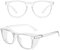 Square Safety Glasses, Anti Fog Eye Protection Goggles, Blue Light Blocking Eye Protection Glasses for Women Men (Clear)