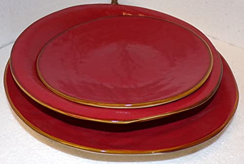 Marblechic - Posto Tavola del servizio piatti in ceramica rossa linea mediterraneo novità home bianco