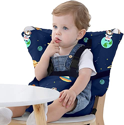 Vine Easy Seat Portable Travel High Chair | Adjustable, Safety, Washable | Toddler High Chair Seat Cover | Convenient Cloth Travel High Chair Fits in Your Handbag, Grey