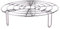 Rejilla de Vapor Soporte, Acero Inoxidable Cocina Steamer Rack, Microondas Vapor Estante Rejilla, Rejilla Redonda para Cocinar Al Vapor, Estante Inoxidable Vapor, Soporte de Cocina para Cocinar