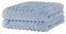 Merana Oslo Handtuch Set | schnelltrocknend, weich & fusselfrei | Frottier Luxus Qualität | 100% Baumwolle Frottee | Oeko-TEX | 590 GSM | Händehandtuch & Haartuch | Hellblau (2 x Handtücher 50x100cm)