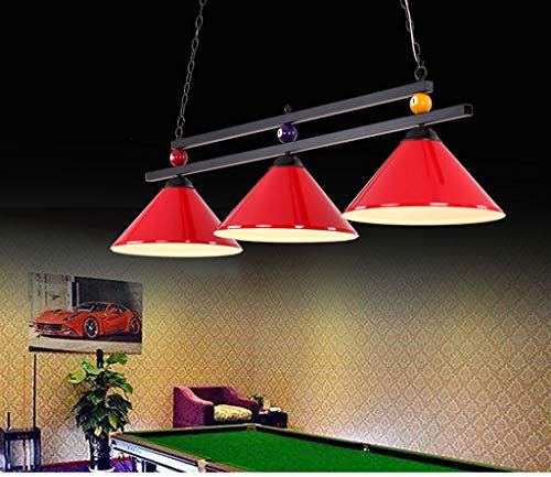Schwarz Acht Snooker Hängende Pool Kronleuchter Mit 3 Lichter Schatten,Industriell Kreativ Billardhalle Pendelleuchten Zum Küche,Esszimmer,Bar,Verein,Schlafzimmer Beleuchtung AA+