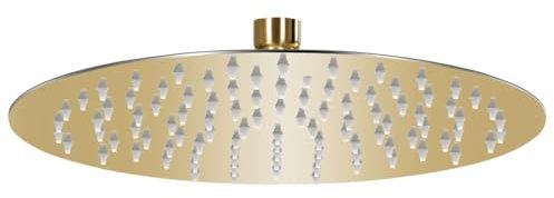 vidaXL Testa Doccia a Pioggia in Acciaio Inox 25 cm Rotonda Oro