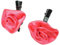 Mini Pink Satin Rosette Hair Clamp Clips for Women Girls by Glitz4Girlz