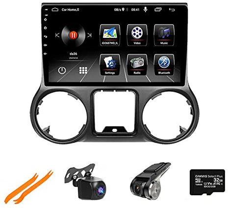 Android 11 Autoradio Autonavigation 10.1 Größe Für Jeep Wrangler 3 JK 2011-2018 Autonavigation Radio Live Traffic Via Smartphone Link App,fahrerassistenz (Color : D 8G-128G B)