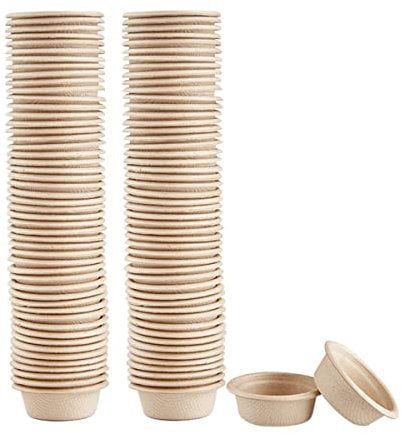 QIHYCUF Samll Papier-Futterbecher, Gecko, Futter und Wasser, Futterschale für Schopfen, Gecko, Eidechsen, Reptilien, Haustiere, 100 Tassen