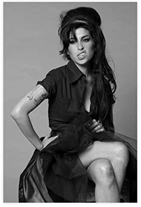 MOIT Leinwandposter, Motiv: Popsängerin, Amy Winehouse, Schlafzimmer, Dekoration, Sportlandschaft, Büro, Raumdekoration, Geschenk, ungerahmt, 30 x 45 cm