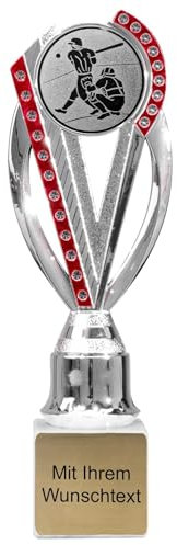 Pokale 6er Serie 54800 Silber/rot 21,1 cm