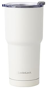 LocknLock Pure-Thermobecher, Elfenbein, 470ml, BPA-freier doppelwandiger, vakuumisolierter Edelstahl-Thermobecher für Kaffee, Tee und Wasser, Thermobecher für heiße und kalte Getränke