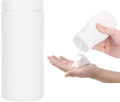 Dispenser di Liquido per Lavare I Piatti Ricaricabile, Flacone Diviso in Silicone da 240 Ml Dispenser di Sapone Facile da Spremere per Cucina, Bagni, Camere(Bianco)