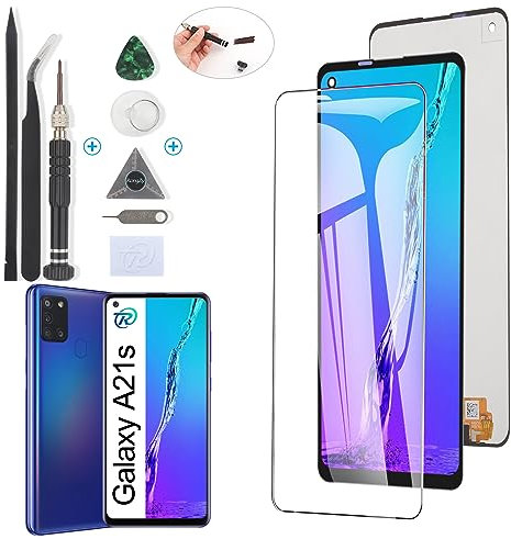 RongZy Pantalla para Samsung Galaxy A21S Táctil LCD de Repuesto Pantalla Táctil Digitalizador Reemplazo para Galaxy A21S A217 LCD con Herramientas de Reparación(6.5'')