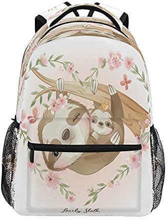 Faultier-Rucksack für Mädchen im Alter von 5–13 Jahren, Schultasche, Faultier, Büchertasche, kleines Mädchen, Faultier, Schultasche, Faultier 1, One size