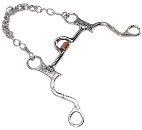 Topyond 120-mm-Edelstahl-Pferdetrense Mit Kette, Langlebiges Reittrainingsgebiss, Gebisse Für Pferde, Sicherheit Und Kontrolle Für Pferde, Pferdetrense, Für Reitbegeisterte