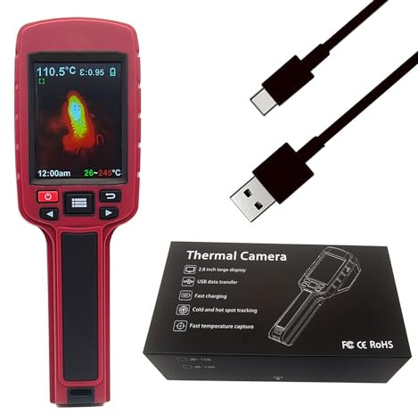 NGARY Thermal Camera Imaging Tool, 60X60 Pixels Resolution Handheld Thermal Imaging Camera with 9Hz Refresh Rate, -4°F~1022°F Temperature Range, for Electrical Plumbing Leak Detection