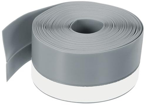 PATIKIL Silicone Seal Strip, 20FT Self Adhesive Door Draft Stopper 45MM Silicone Soundproof Gap Replacement Strip Roll for Window, Door, Grey