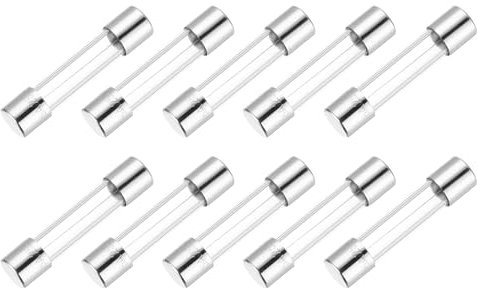 sourcing map Glassicherung, 6 A, 250 V, 6 x 30 mm, Zeitverzögerung, UL-gelistet, träge Sicherung für Haushaltsgeräte, 10 Stück