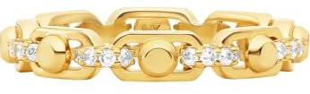 Michael Kors Damen-Damenring 925er Silber Zirkonia 60 Gold 32028597