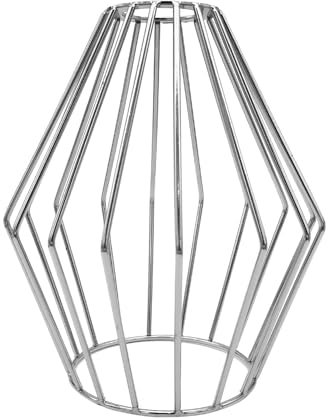 LEDSone Metalldrahtkäfig-Lampenschirm, Vintage-Industrie-Käfig-Kronleuchter-Lampenschirm, Wandleuchte, Decken-Pendelleuchten-Set für Hotel-Boutique-Outlet-Bühne (Chrome J1)