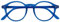 OPULIZE REY Lesebrille - Runder Retro-Rahmen - Mattblau - Herren Damen - Federscharniere - R56-3 - +3.00