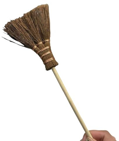 RMISODO Laptop Cleaner,Hand Whisk Broom,Mini Broom,Tea Tray Whisk Broom,Tiny Cleanning Whisk Broom, Keyboard Cleaning for Multi-Surface Sweeping BrushSweep & Swipe,10 inch Height (1Pc)