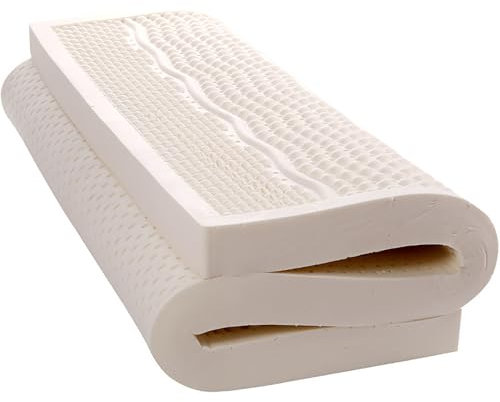 HBALDTEDC Latexmatratzen,Doppelmatratze, Bio Latex Topper aus Bio Latexschaum - Bio Latex Matratzenauflage, 2,5cm, 180x200cm