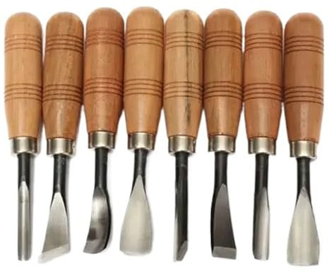 Wood Carving Kit 8Pcs/Set DIY Hand Wood Carving Tools Chip Detail Chisel Set Knives Tool