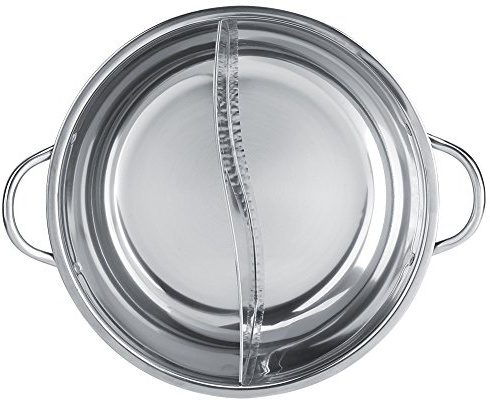 Double Bouillie Casserole à Double Bouillie, Casserole Inox avec Fond Double, Cuit-Vapeur Pratique (34CM)