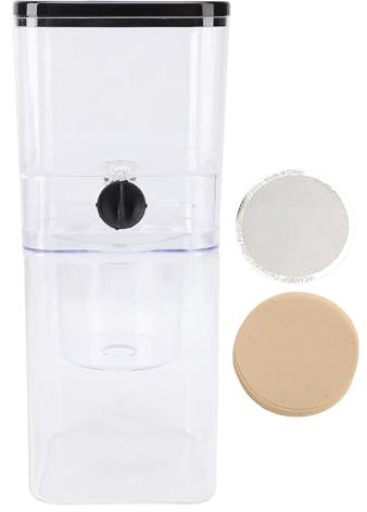 Qcwwy Macchina per caffè a Goccia di Ghiaccio, Macchina da caffè a Goccia Fredda con Filtro a Goccia Regolabile da 400 Ml di Birra Fredda a Goccia di Ghiaccio Portatile per caffè Che