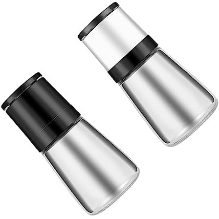 IMIKEYA Manual Pepper Mill Grinder Pepper Grinder Glass Spice Salt Shaker Freshness Preserved