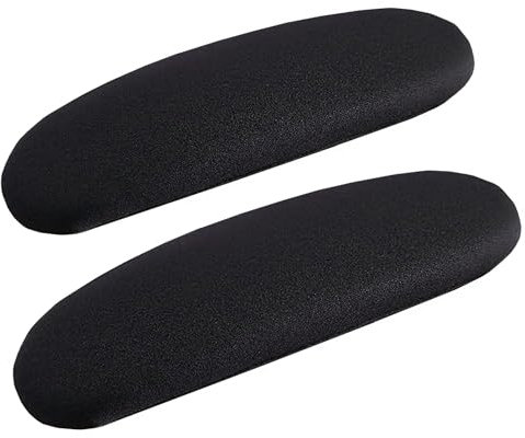 FYTXSZ Office Computer Chair Arm Covers - Stretchy Polyester Arm Cover Protector, Thickened Washable Arm Chair Covers Slipcovers - Black Pack of 2