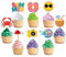 Superheld Cake Toppers, 48 Stück Kuchendekoration für Kinder Geburtstag, Superheld Cupcake Topper, Muffins Deko, Kuchen Dekoration Junge Kuchen Tortendeko Spider Kuchen Deko für Geburtstagsfeier