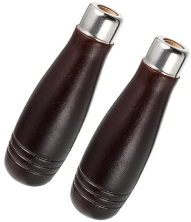 Hemobllo 2 Stück Holzfeilengriffe Ersatzgriff Rund Klein Ergonomisch Mit Metallmanschetten Geeignet Für Feilen Und Bastelarbeiten