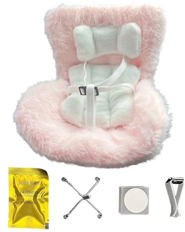 MWZBTG Baby Puppen Autositz, Puppensitz, Niedliches 17cm Plüsch-Bettchen Für Geschäftsreisen Kinderzimmer, Mädchen Kollektion Kinderspielzeug Dekoration
