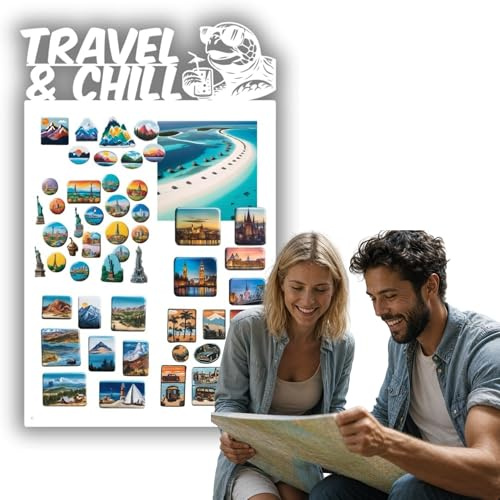 Anwicar Magnettafel Schildkröte Weiß 50x80 cm | Magnetisches Stahlboard für Magnete, Fotos und Notizen, Beschreibbar, Montageset inklusive