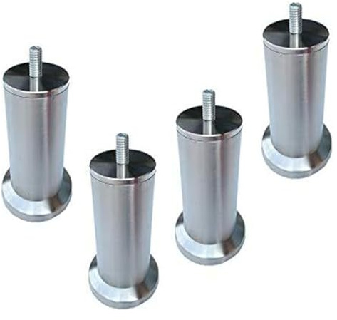 GONMPJZR M10 Gewindeanschluss aus gebürstetem Edelstahl, Ersatzteil for Sofas und Betten, einfache Montage for Glastische und Schränke & stilvolle(35cm/13.8in)